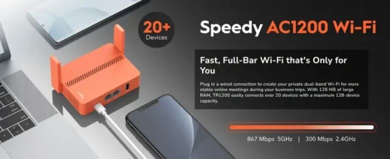 Cudy TR1200,AC1200 Wi-Fi Mini VPN Router,USB 2.0, 867 Mbps + 300 Mbps Wi-Fi Slika 9