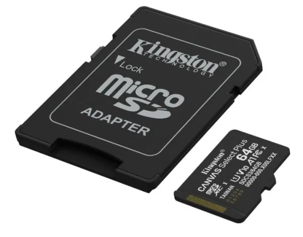 KINGSTON Memorijska kartica U1 V10 SDXC 64GB Canvas Select Plus G3 150R SDCS3/64GB + adapter Slika 2