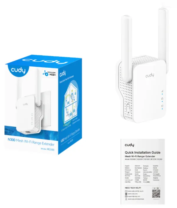 Cudy RE300, N300 Mesh Wi-Fi Range Extender,2.4 GHz Wi-Fi Speed, 300 Mbps Slika 9