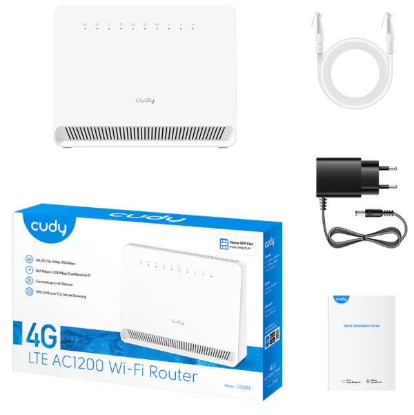 Cudy LT500E,4G AC1200 Wi-Fi Router, 867 Mbps + 300 Mbps Wi-Fi,Cat.4 up to 150Mbps Slika 4