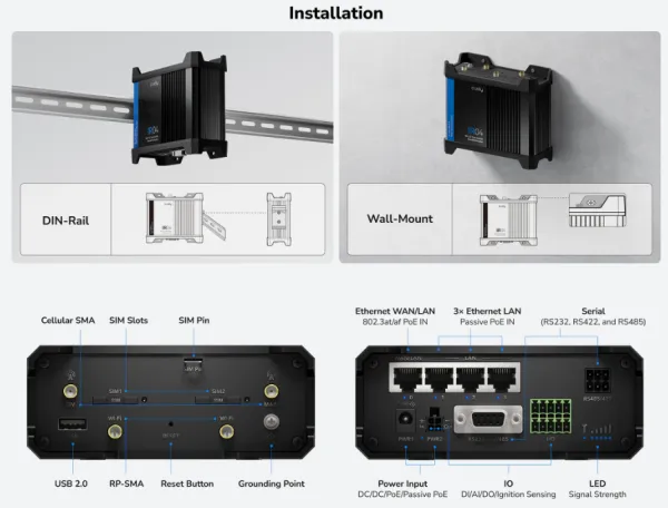 Cudy IR04_EU,4G LTE Cat 4 N300 Industrial Wi-Fi Router,4G Cat. 4 with Max 150 Mbps DL,300 Mbps Wi-Fi Slika 9