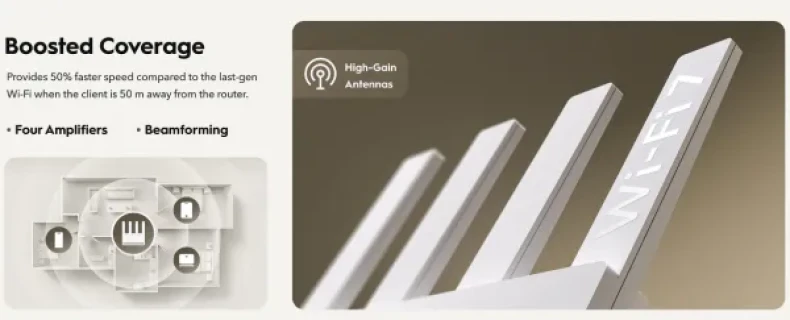 Cudy WR3600E,BE3600 Gigabit Wi-Fi 7 Router,4-Stream Dual-Band,2882 Mbps + 688 Mbps Slika 10