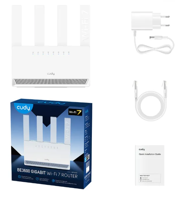 Cudy WR3600E,BE3600 Gigabit Wi-Fi 7 Router,4-Stream Dual-Band,2882 Mbps + 688 Mbps Slika 9