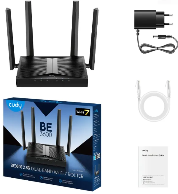 Cudy WR3600H,BE3600 2.5G Wi-Fi 7 Router,4-Stream Dual-Band, 2882 Mbps + 688 Mbps Wi-Fi Slika 6