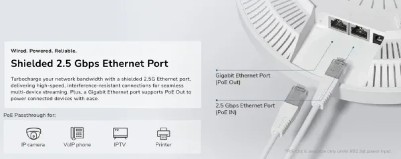 Cudy AP3600P,BE3600 2.5G Wi-Fi 7 Access Point, 4-Stream Dual-Band Wi-Fi 7,2882 Mbps + 688 Mbps Slika 8