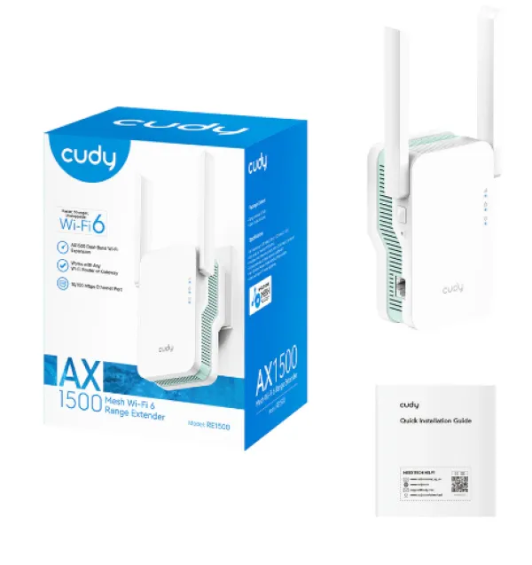 Cudy RE1500,AX1500 Mesh Wi-Fi 6 Range Extender, Dual-Band Wi-Fi 6,10/100 Mbps Slika 6