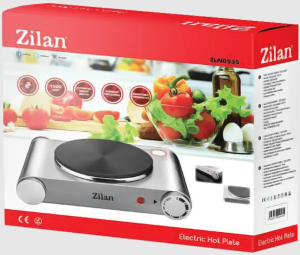 Zilan ZLN0535 Elektrièni rešo 1 ploèa - 18 cm, 1500 W, INOX Slika 2
