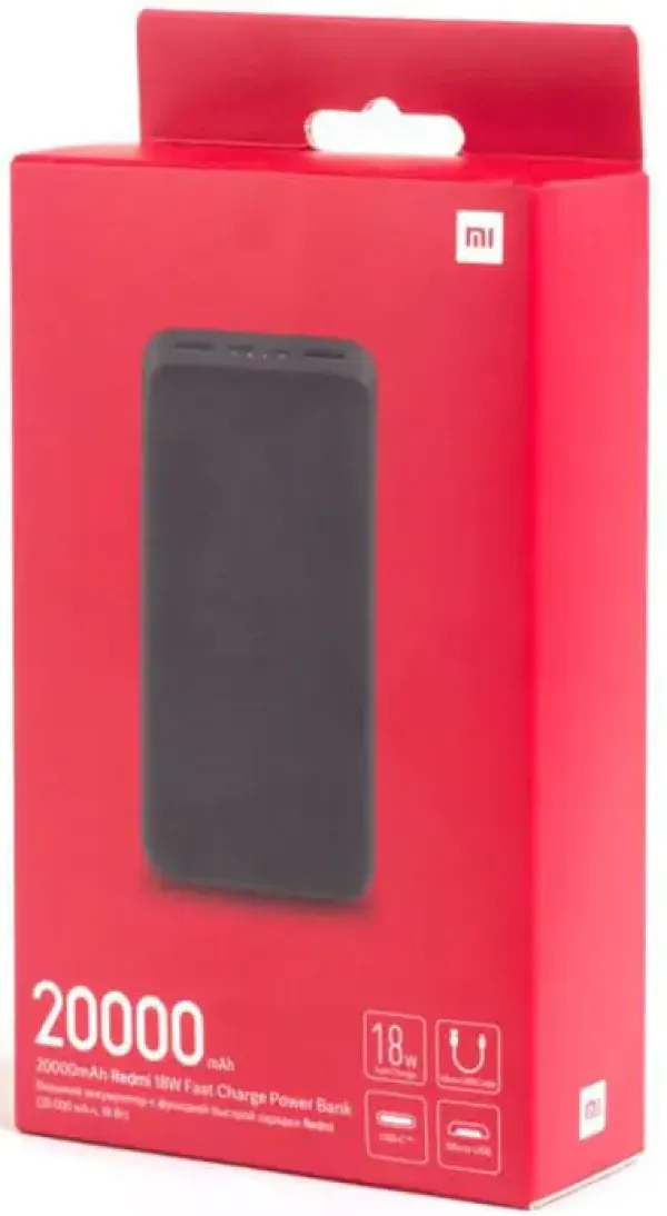 Xiaomi 20000mAh Redmi 18W Fast Charge Power Bank (Black) Slika 2