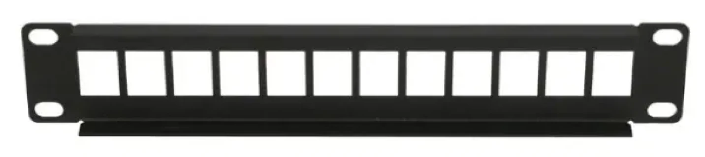 Extralink 12 Port 10 Patcpanel, Modular, 12 ports,Crni,Metal Slika 1