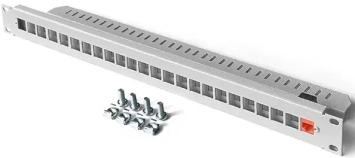 Patch panel za 24 modula RJ45 za rek 19 inca,beli Slika 1