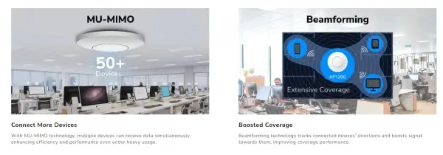 Cudy AC1200 Wi-Fi Access Point, AP1200 1.0,867 Mbps + 300 Mbps Wi-Fi 1, 802.3at/af, Passive PoE, D Slika 8