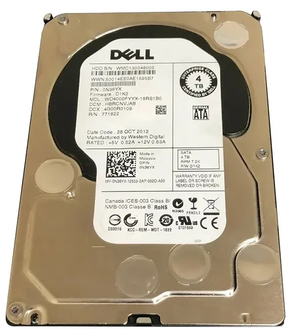 HDD 3.5 * 4TB  WD4000FYYX-18RS1B0 WD RE 7200rpm 64MB SATA3 rfb Slika 3