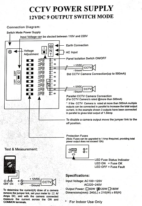 SLT Napajanje 9CH 12V 10A Box Slika 5