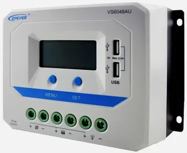 Epever Kontroler punjenja 60A 12/24/36/48V VS6048AU LCD,Beli Slika 2