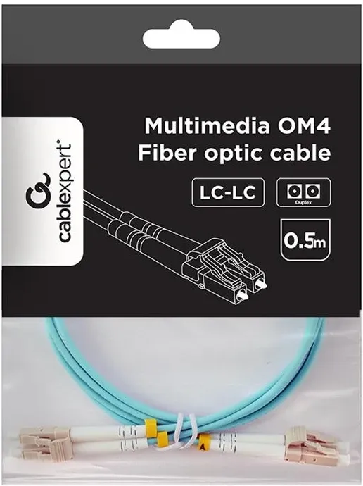 CFO-MDOM4-LC/LC-0.5M Gembird Multimode Duplex OM4 50/125 Fiber Optic Cable, LC/LC, 0.5m Slika 2