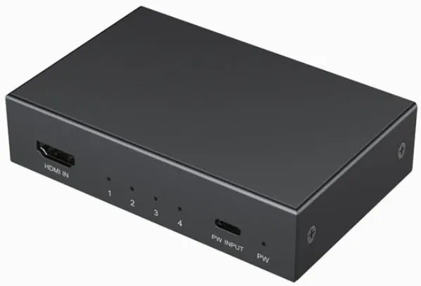 GEMBIRD DSP-HDMI4K-4P-01 Gamebird Splitter, 4K UHD na 30 Hz , IN-1xHDMI Type-A (F), OUT-4XHDMI Type-A (F) Slika 1