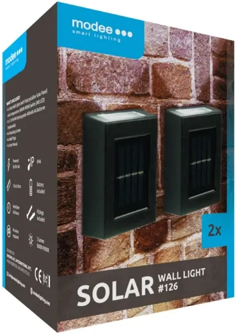 Solarna zidna lampa ML-WS126 126 Modee Lighting LED  (Cena je za pakovanje od 2kom) Slika 1