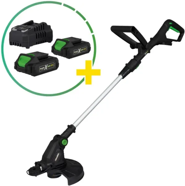 ISKRA IEX-CGT-162-SET set aku. trimer za travu, punjac+2 baterije,1.75kg,20V Slika 1