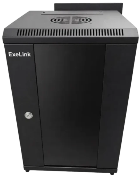 ExeLink Rek zidni orman 19in, 600x450x18U,crna, SPCC celik Slika 1