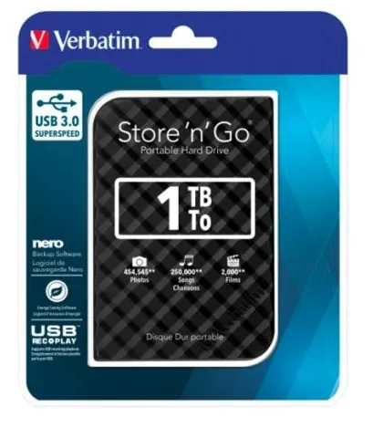 Verbatim 53194 BLACK 1TB, 2.5inc, Eksterni hard disk USB 3.0 Slika 3