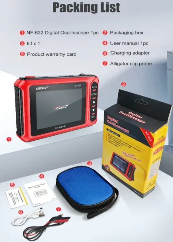 NOYAFA NF-622 Osciloskop,1.8inca,200 kHz,100g,1000mAh Slika 8