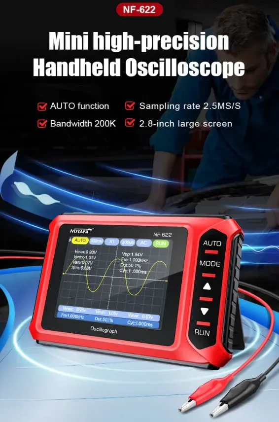 NOYAFA NF-622 Osciloskop,1.8inca,200 kHz,100g,1000mAh Slika 9