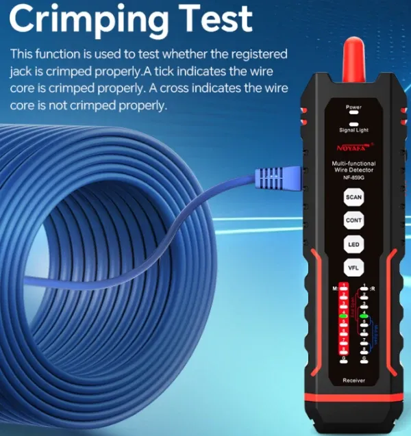 Noyafa NF-859GK Tester kablova višefunkcijonalni Slika 3