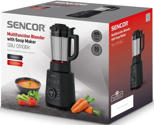 SENCOR SBU 0510BK Multifunkcijski blender sa funkcijom kuvanja,1200 W,crna,1.2l Slika 1