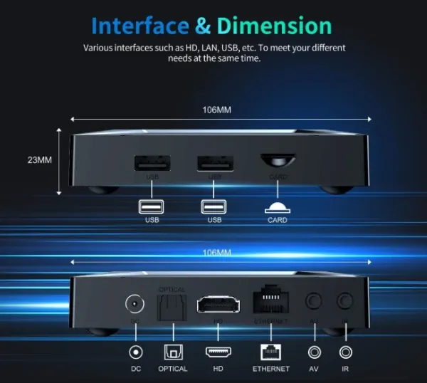 GEMBIRD GMB-X96 M200 4/32GB smart TV box S905X5M quad ARM G310V2, 2x4K 2.4&5G, 1000M, BT, Android 14 Slika 4