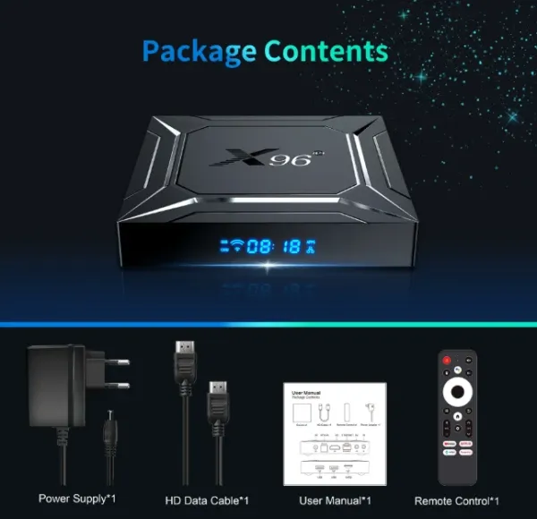 GEMBIRD GMB-X96 M200 4/32GB smart TV box S905X5M quad ARM G310V2, 2x4K 2.4&5G, 1000M, BT, Android 14 Slika 9