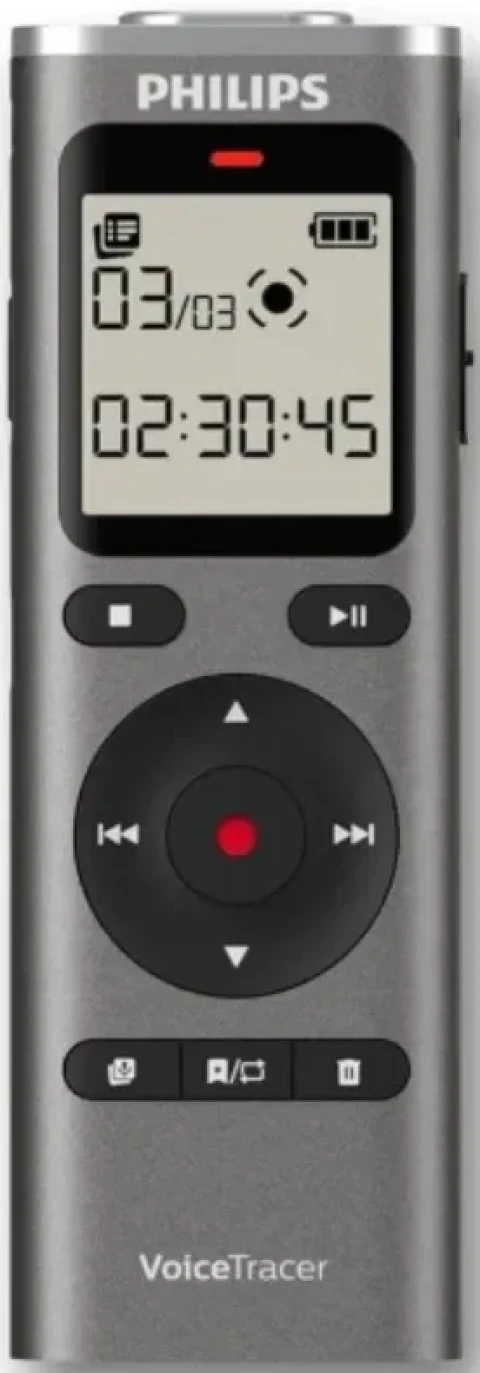 Philips Diktafon DVT1170 Mono,8GB,LCD 2x AAA,siva,USP C,USB 2.0 Slika 4