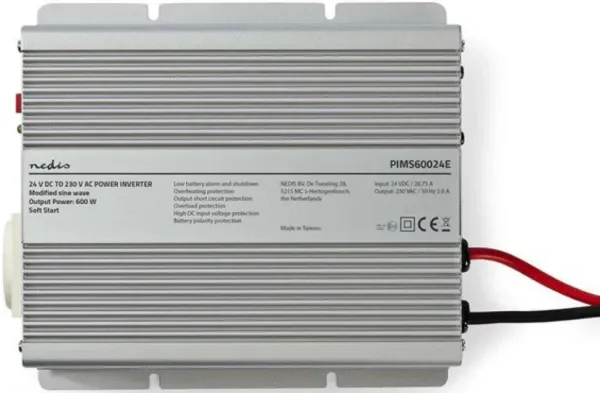 NEDIS PIMS60024E Pretvarac napona sa modifikovanim sinusnim talasom, 24 V DC , 230 V AC 50 Hz , 600 Slika 10