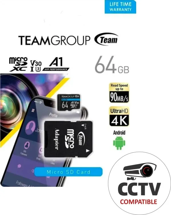 TEAM GROUP TeamGroup MICRO SDXC 64GB ELITE, UHS-I U3 V30 A1, 100/50MB/s +SD Adapter TEAUSDX64GIV30A103 Slika 7