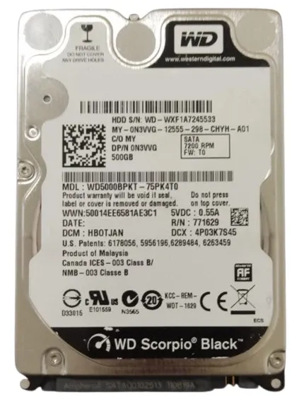 HDD 2.5 * 500GB WD5000BPKT Black 7200rpm 16mb SATA 9.5mm Slika 2