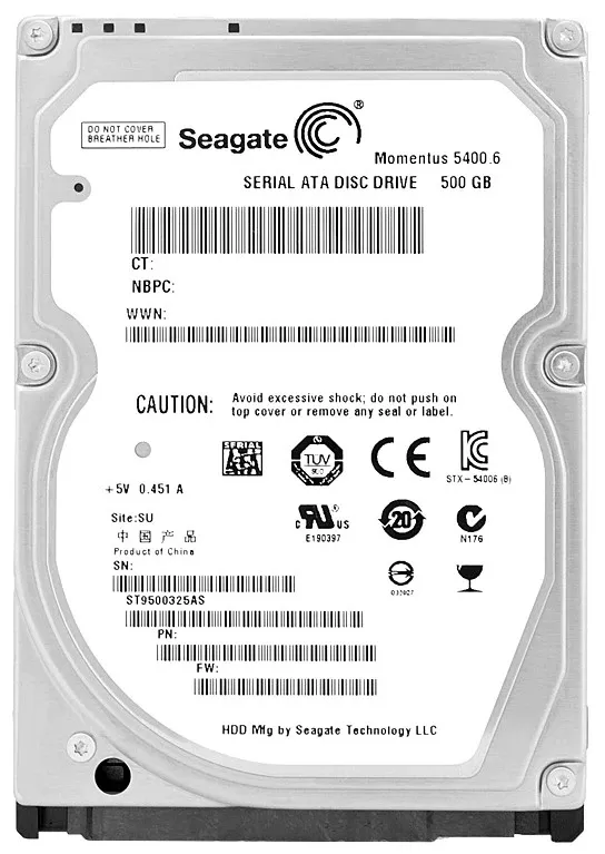 HDD 2.5 * 500GB ST9500325AS SEAGATE 5400rpm 8mb SATA 9.5mm Slika 1