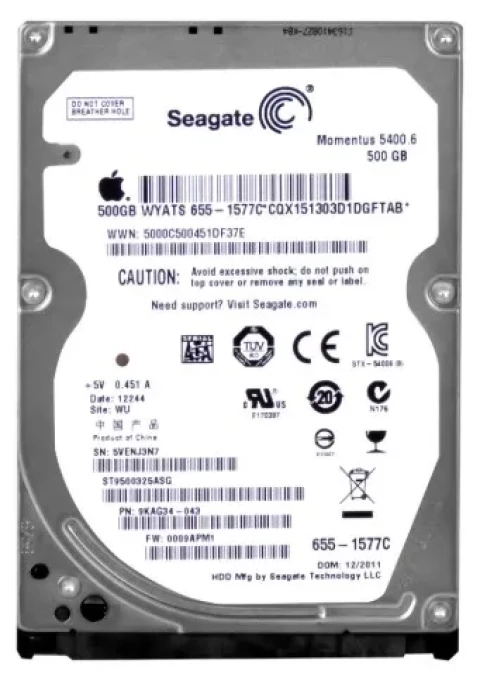 HDD 2.5 * 500GB ST9500325ASG SEAGATE 5400rpm 8mn SATA 9.5mm Slika 1