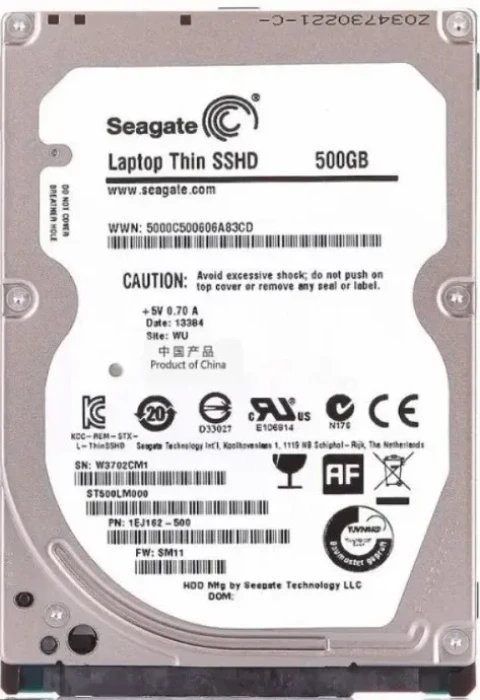 HDD 2.5 * 500GB ST500LM000 SEAGATE Notebook thin 5400rpm 64mb Flash 8gb SATA3  7mm Slika 1