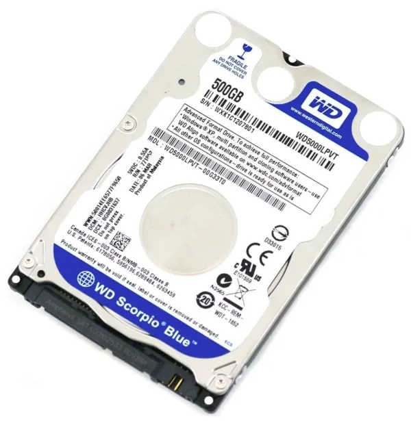 HDD 2.5 * 500GB WD5000LPVT BLUE scorpio 5400rpm 8mb SATA 7mm Slika 1