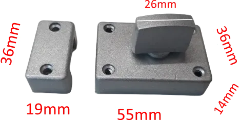 Reza za vrata mod.505 siva Slika 3