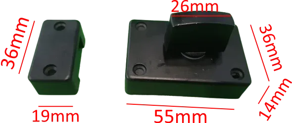 Reza za vrata mod.505 crna Slika 3
