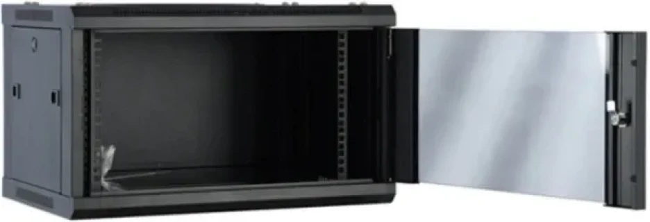 Rek ExeLink 19in,4U,600×450 zidni orman,nosivost do 30-40kg,kaljeno staklo,crna Slika 2