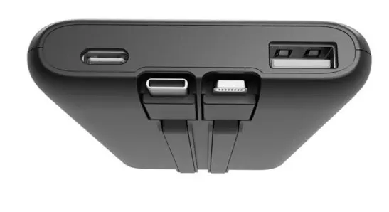 PB10-PD20-LCD-01 Gembird 20 W prenosni punjaè sa brzim punjenjem i integrisanim kablovima, 10000 mAh Slika 4