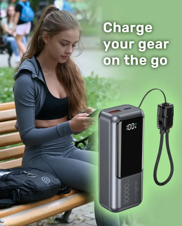PB10-PD20-LCD-02 Gembird 20W Kompaktna baterija za brzo punjenje sa LCD ekranom, 10000 mAh Slika 2