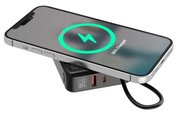 PB10-WPC15-LCD-01 Gembird 20 W prenosni punjaè sa brzim punjaèem i bežiènim punjaèem, 10000 mAh,crni Slika 5