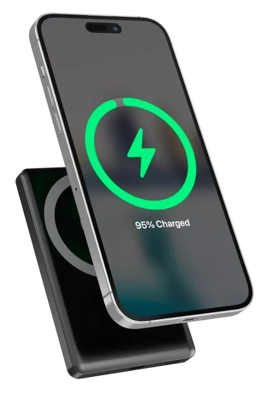 PB10-WPC15M-LCD-01 Gembird 15 W magnetni bežièni prenosni punjaè LCD, 10000 mAh, crni Slika 1