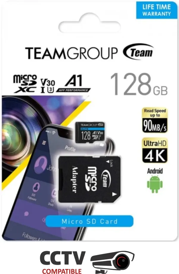 TEAM GROUP TeamGroup MICRO SDXC 128GB ELITE, UHS-I U3 V30 A1, 100/50MB/s +SD Adapter TEAUSDX128GIV30A103 Slika 7