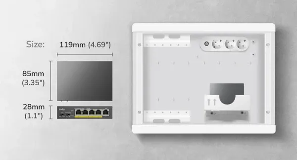 CUDY GS1005P 2.0 Switch Gigabit RJ45 PoE portovi 30 W IEEE 802.3at/af Slika 6