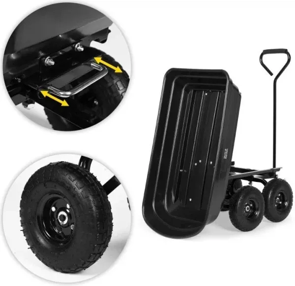 MultiGarden Baštenska transportna kiperska kolica, nosivosti do 200kg,kapacitet 75l Slika 1