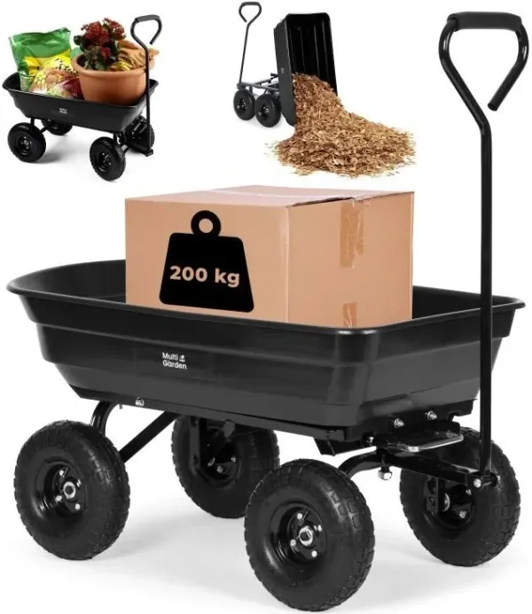 MultiGarden Baštenska transportna kiperska kolica, nosivosti do 200kg,kapacitet 75l Slika 6