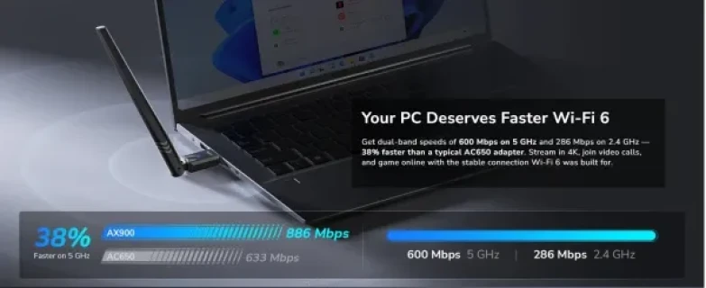 Cudy WU900H,AX900 Wi-Fi 6 Bluetooth 5.4 USB adapter sa visokim pojaèanjem,V1.0, 600 Mbps + 286 Mbp Slika 8